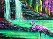 Jouer à Flamingo in waterfall slide puzzle