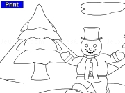 Jouer à Running snowman coloring