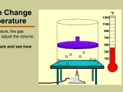 Jouer à Gas volume change with temperature